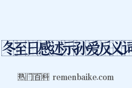 冬至日感述示孙爱反义词是什么意思的图片